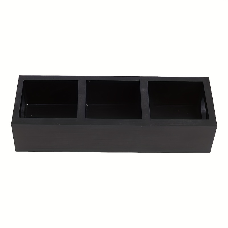 1pc Wood Tea & Coffee Organizer Box With Handle - Multi-compartment Desktop Storage Suitable For Tea Bags, Coffee Packs, Tablets, Capsules - Compact Holder For, Office,, Coffee Bar - Material