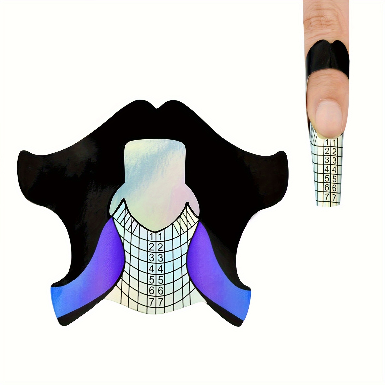 100pcs Acrylic Swallow Shape Nail Forms - Self-adhesive Gel Extension Guides For Diy , Uv Gel Nail Art Tools
