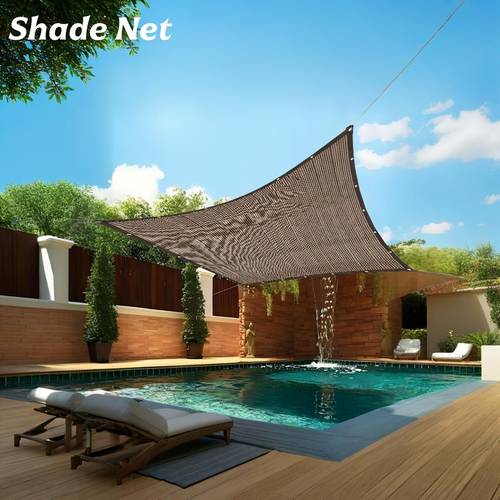 1pc heavy density cloth outdoor sun shade net suitable for garden patio greenhouse cover tear resistant hdpe netting for plants animals carports arches barns coops