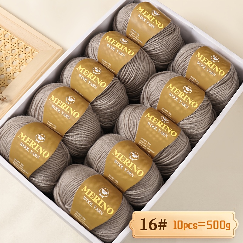 500g 212 Medium Fine Wool Alpaca Yarn, Handmade Diy Material. Suitable For Autumn/winter Knitted Sweaters, Scarves, Hats, And Thermal Clothing For Men And Women. 1 Large Of Yarn, 10 Skeins Per Pack