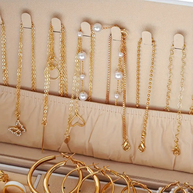 86pcs fashionable elegant necklace earrings rings and studs jewelry set for women s versatile casual attire or holiday gift included Product details 5