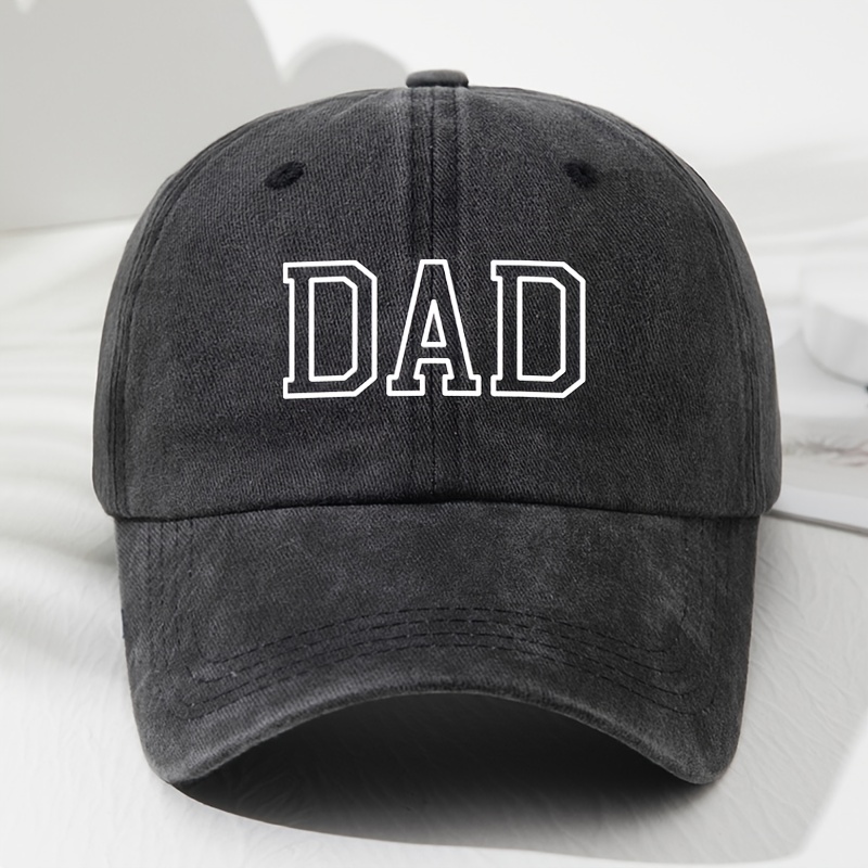 TEMU A Unisex Printed Letter Cutout Dad Soft Top Baseball , Vintage Men's Hat Women's Fashion With Adjustable , Suitable For Outdoor Sports, Fishing,