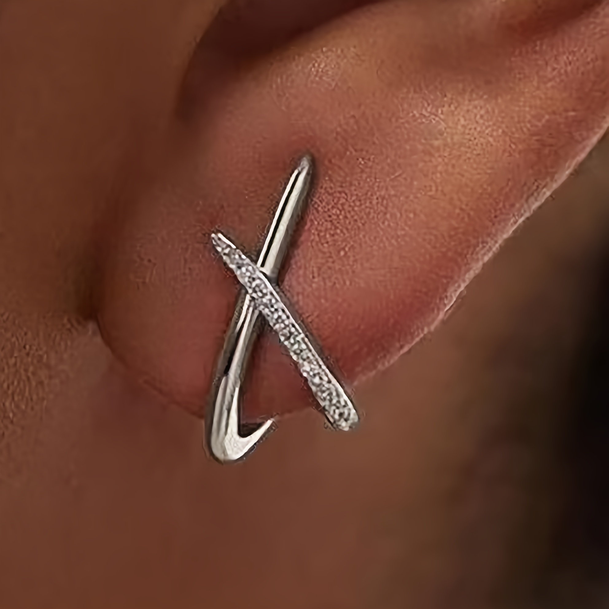 TEMU 1 , Orecchini a Lobo a Forma di Cuore Eleganti con Bordo in Rame Europea e Americana per , Orecchini e Personalizzati, Adatti per Festival,