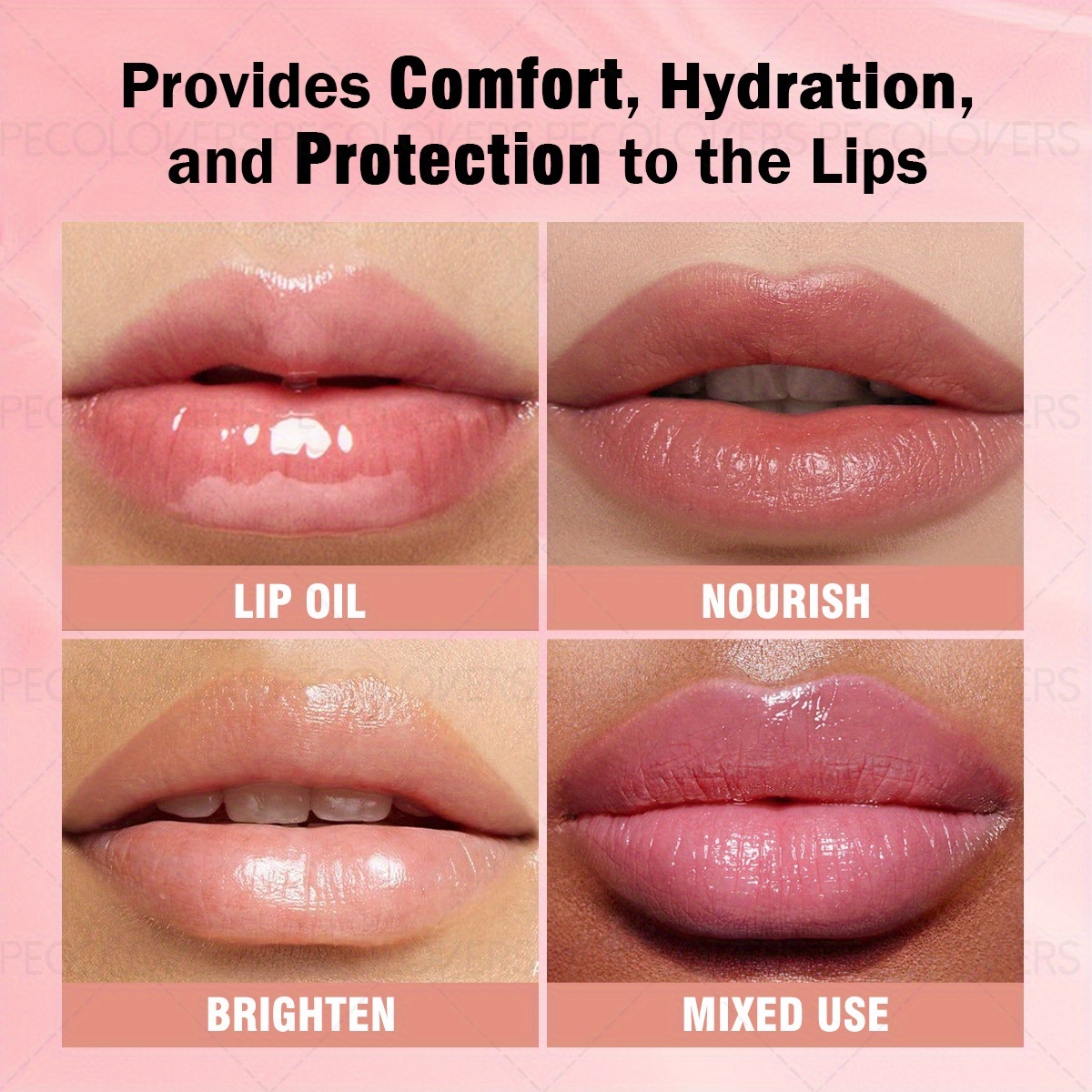 Glossy Lip Gloss & Transparent Lip Oil, Waterproof
