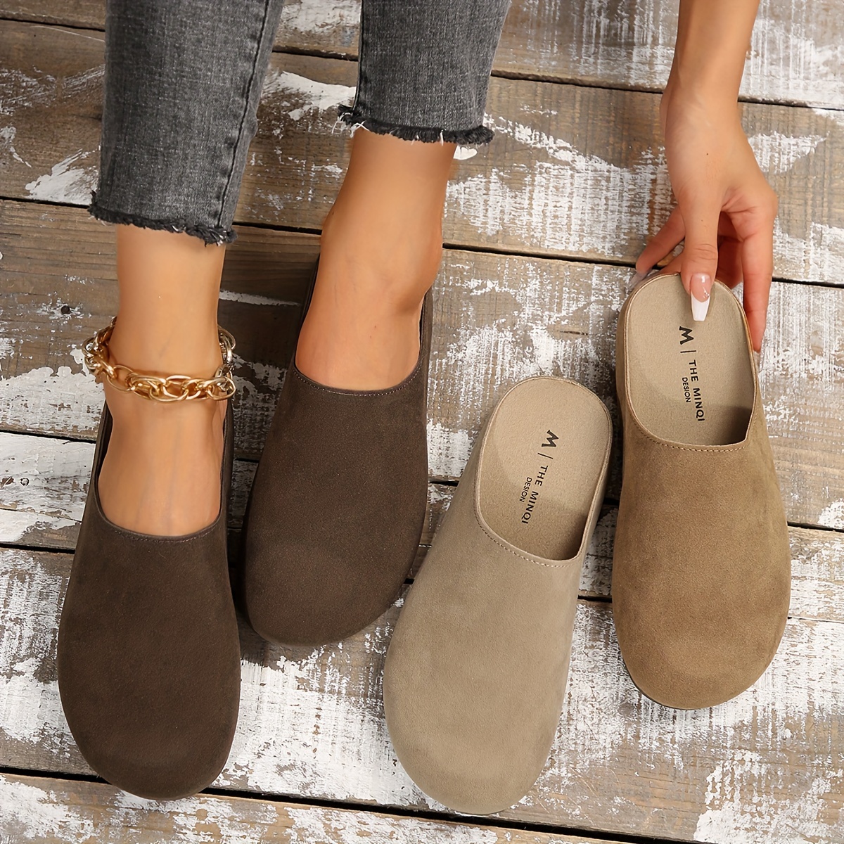 women mule shoes sold on Temu United States