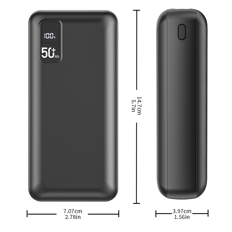 50000 MAh Power Bank 22.5W USB, zunanja prenosna baterija, funkcija PD3.0 hitrega polnjenja, izjemno velika kapaciteta, 3 vhoda in 3 izhoda,