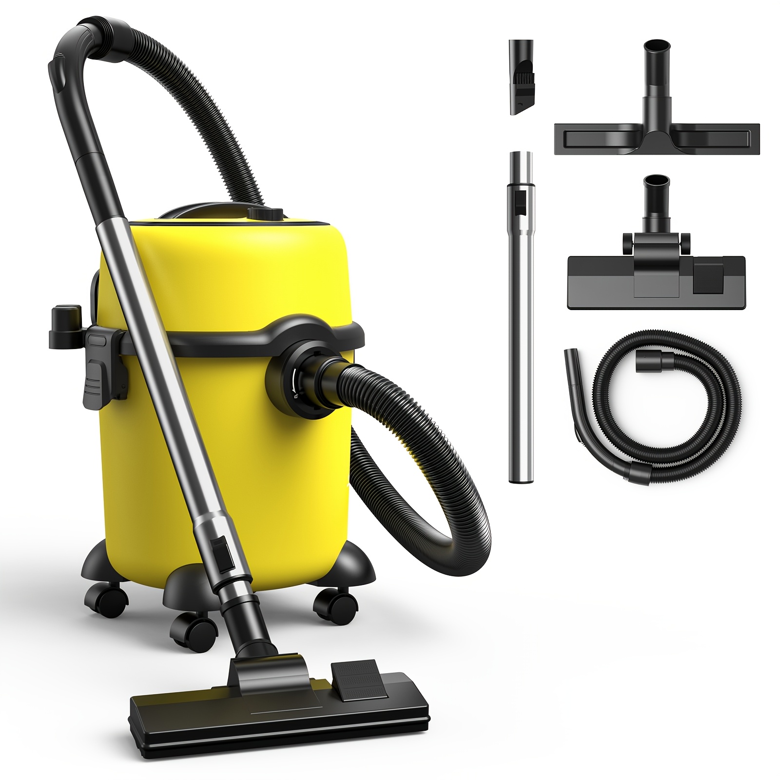 Image of Powerful Super Suction Heavy-duty Cleaner - Corded Bagless Canister With Multi-surface Attachments, Lightweight Portable For Carpet, Stairs, Car, Outdoor Use - 20l Dust Capacity, 65db