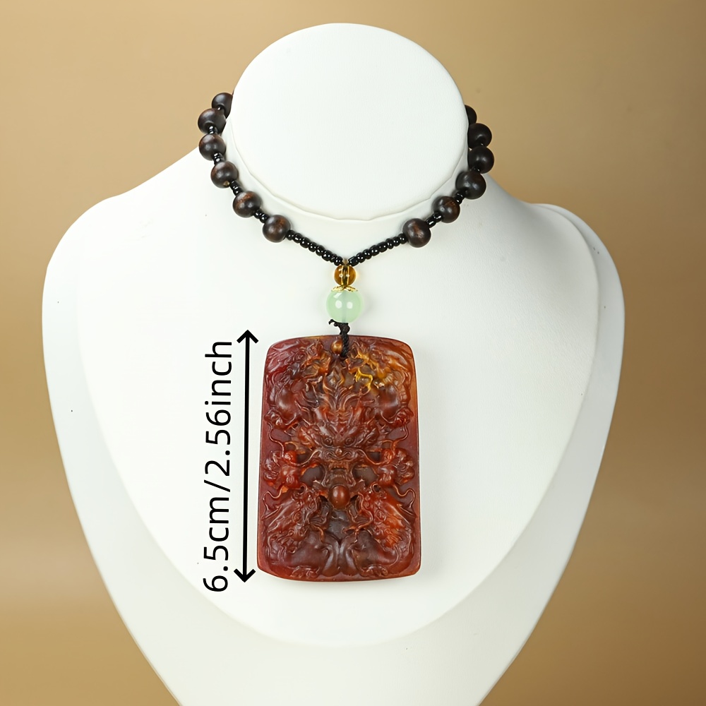 Ambergris Gray Dragon Brand Pendant Necklace, Unisex Charm