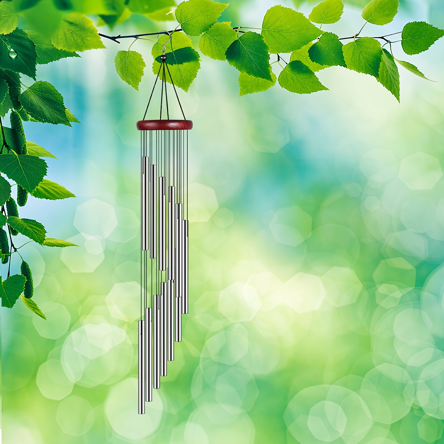 

Charming Rustic Wind Chime - Durable Aluminum, Perfect For Outdoor Garden Decor & Holiday Gifts Wind Spinners And Yard Decorations Wind Ornaments For Outside