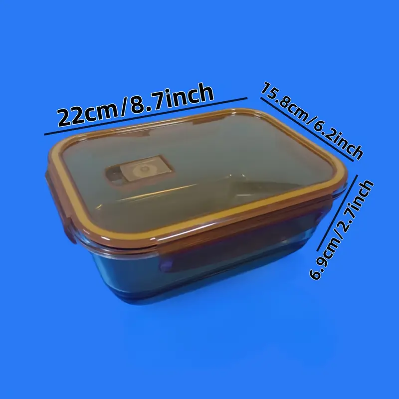 1pc microwave divided bento compartments heat resistant 40 c to 80 c ideal for es salads snacks meal prep square shape plastic glass material box food heatresistant glass Product details 4