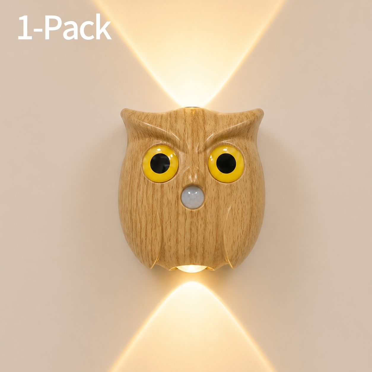 TEMU Lámpara de pared LED inteligente con forma de con detección de movimiento y atenuador, luz de noche magnética inalámbrica recargable por USB