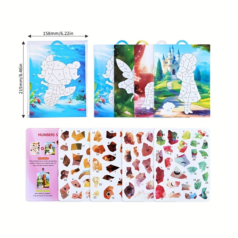 Tear & Paste Number Learning Sticker Puzzle for Kids 3+