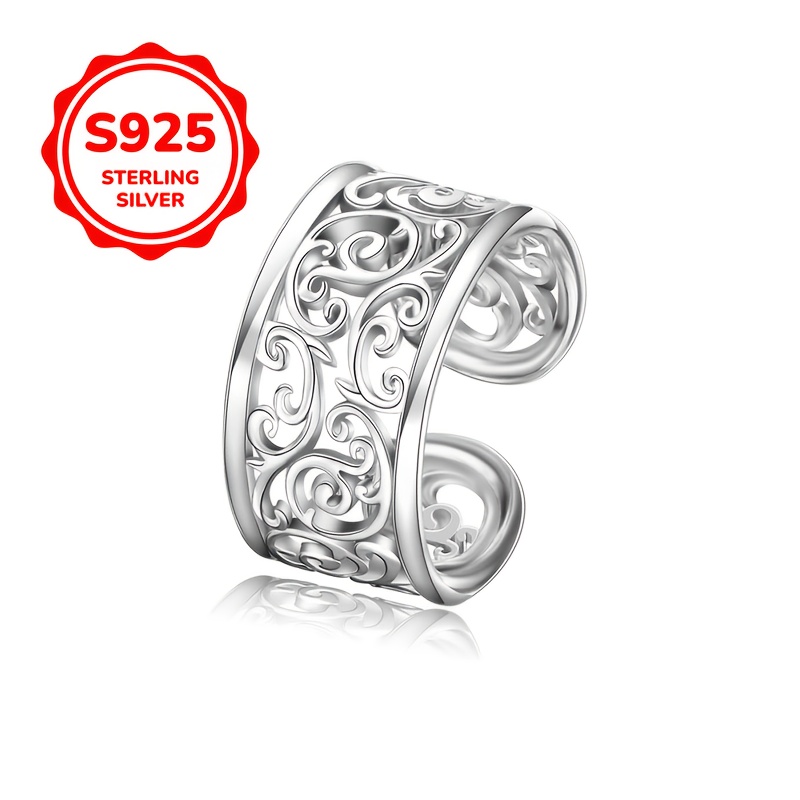 

An Exquisite Flower-wrapped Design Ear Clip S925 Pure Silvery Women's Fashion Clip Earrings Without Piercing Cuff Earrings Suitable For And Gift Low Allergy Silvery Weight 1.15g