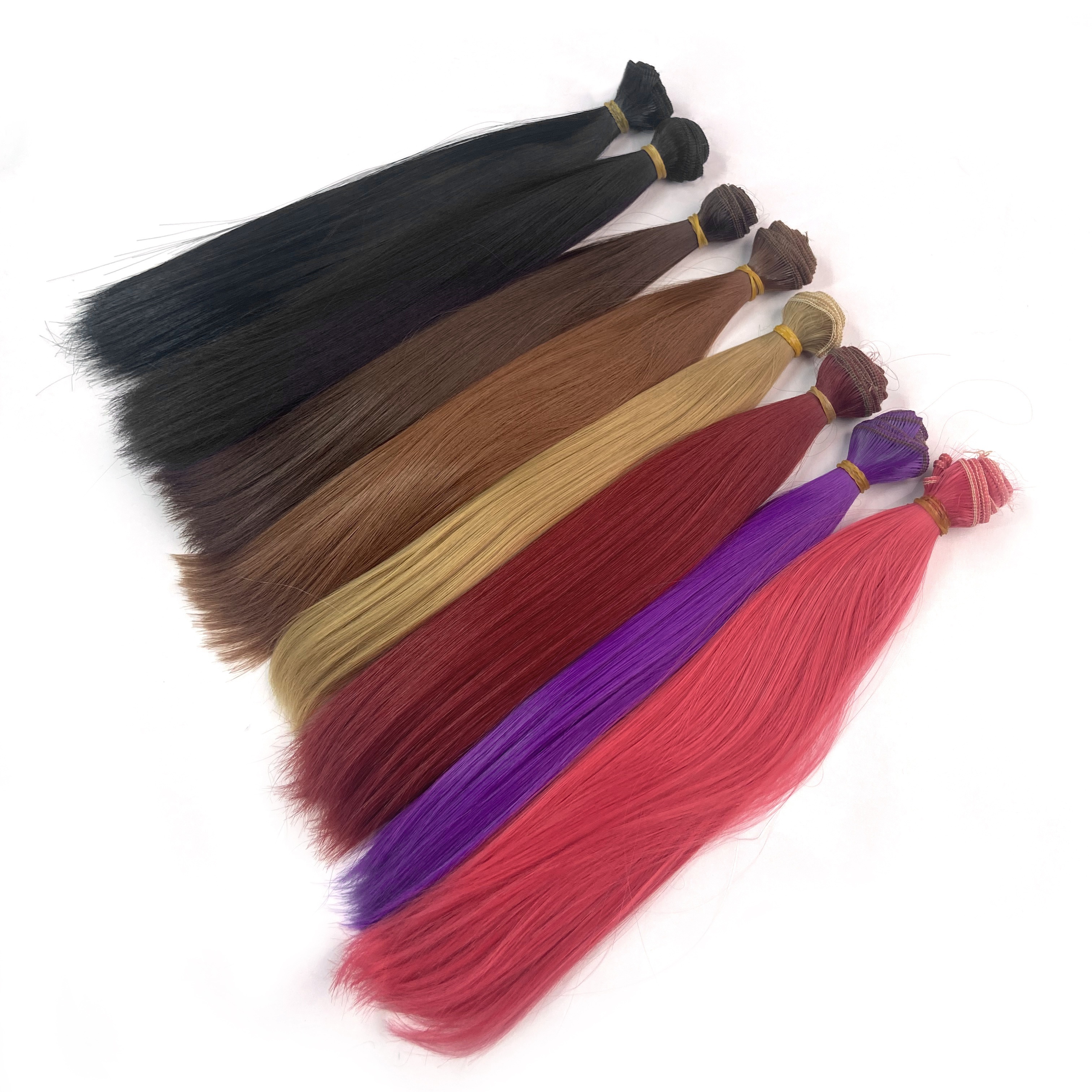   25cm doll solid color straight hair wig cute doll hair repair production props accessories for   25cm 9 8 inches