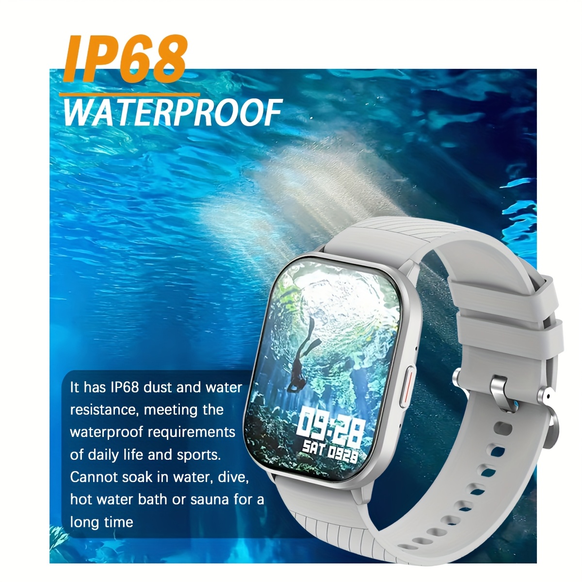 smart watch for men women 2 01 hd touchscreen wireless calls music pedometer counter compatible with android iphone black white options fitness watch modern wearable silicone strap watch smart watch for android phones details 3