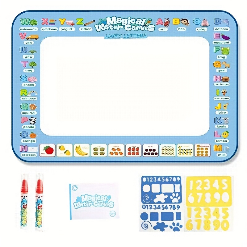 magical water canvas toy reusable magic water canvas drawing mat portable art toy with textured surface mixed colors relaxing   fun drawing board drawing pad graffiti   drawing board watercolor painting mat drawing board with letters and numbers  s toy easter gift birthday christmas gift Product details 4