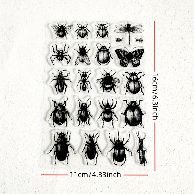 1pc Insect Clear Stamps Scrapbooking Dragonfly Series Stamp Seal Clear Stamps For Card Making Album Diary Home Decoration