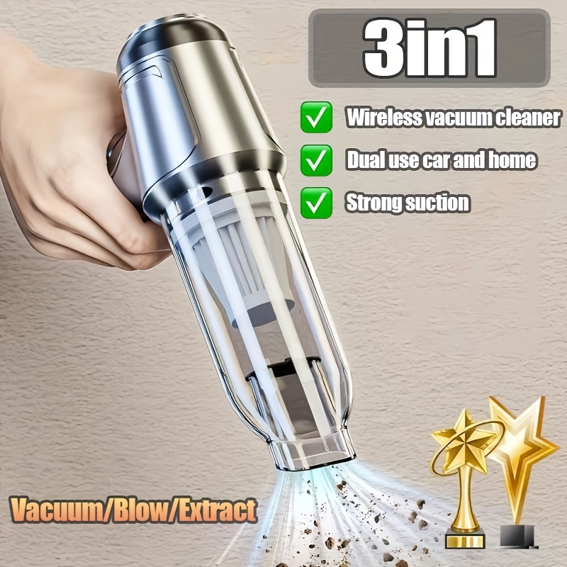 Handheld Portable Wireless Vacuum Cleaner, 3200pa Powerful Suction ...