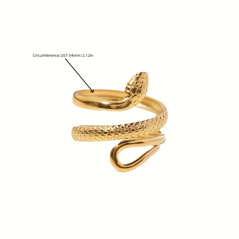 Women's Stylish Snake-Shaped Stainless Steel Ring