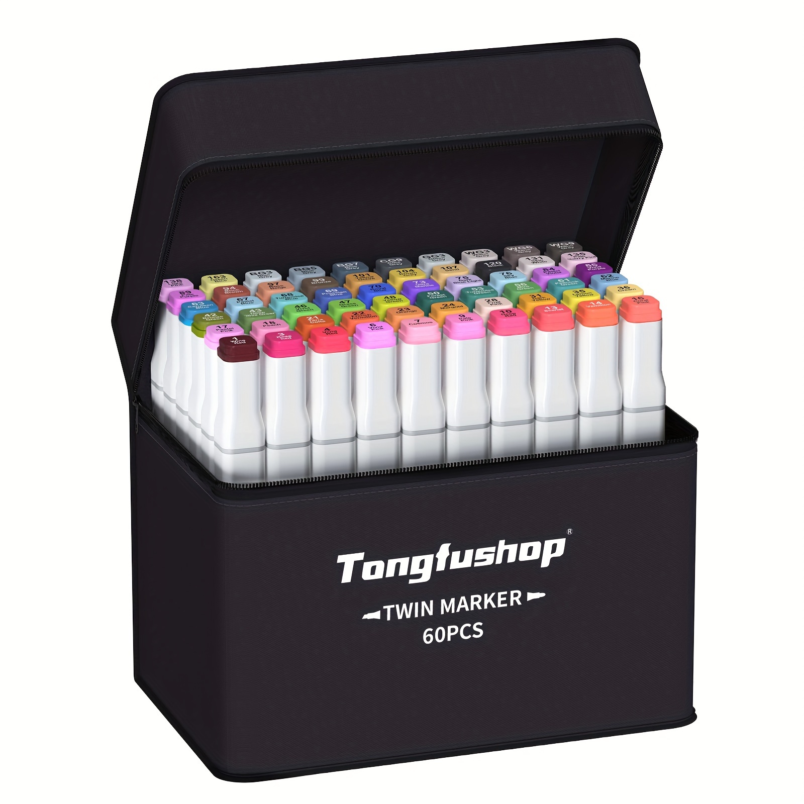 

Tongfushop 60 Colors Art Markers, Alcohol Markers For Art Beginner Coloring, Art Markers Set, Drawing, Sketching, Card Making, Illustration, Art Markers For Beginners Artists With Pad, Not Staining