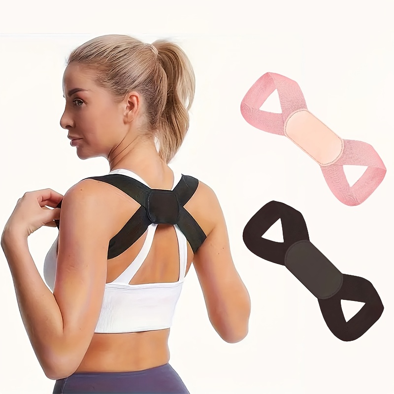 1pc Invisible Posture Corrector - Breathable Polyester Back Support Strap in Black, Pink, & Beige - Ideal for Posture Improvement, Daily Wear & Outdoor Activities, Back Posture Corrector