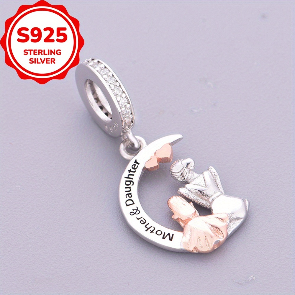 TEMU Un ciondolo in sterling 925 con design a luna, per o e figlio, per progetti di gioielleria e un per compleanni o