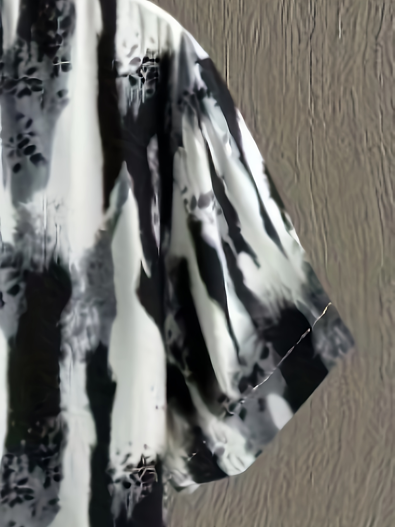 Men'S Summer Short Sleeve Button-Up Shirt - Black & White Leopard Print, Casual Travel Vacation Style, Comfortable Regular Fit, Non-Stretch Fabric, Perfect for Vacation or Casual Attire, Vacation Clothing | Leopard Print Shirt | Nonstretch Fabric