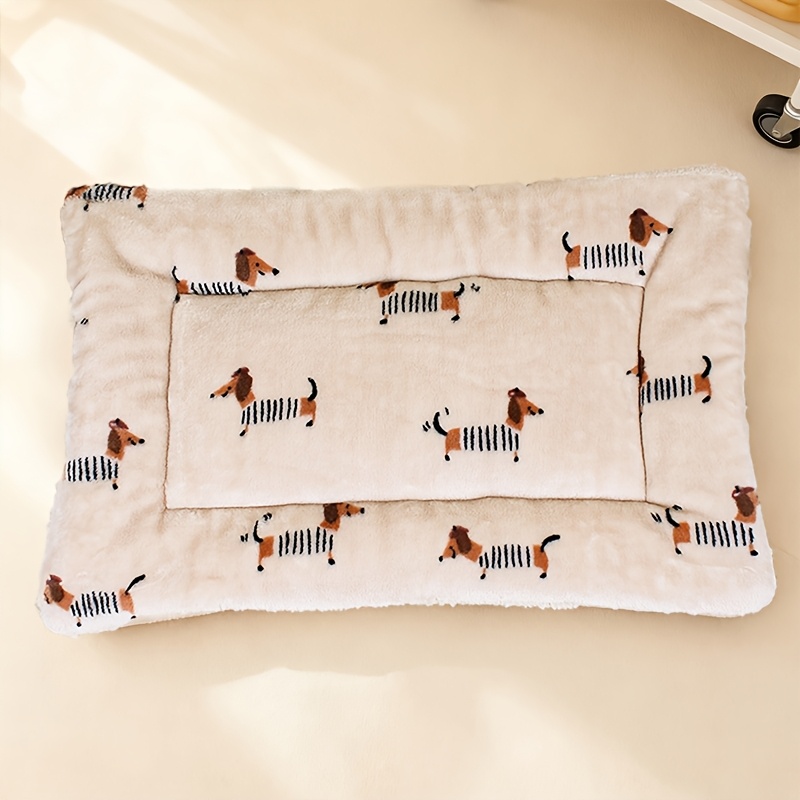 E-shop Winter Haustierbett, Fleece Warmes Katzen- und Hunde-Schlafbett, Beidseitig verwendbar, Cartoon Haustier Schlafmatte, Maschinenwaschbar,