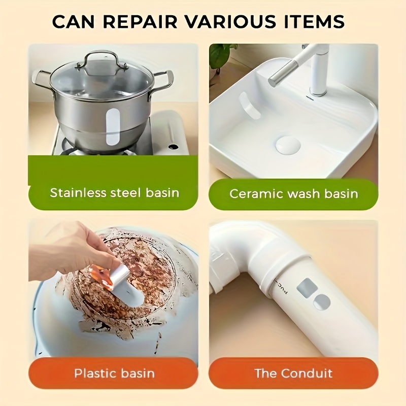 10шт/30шт/40шт/50шт/100шт заплатки для ремонта труб - ленты из алюминиевой фольги, устойчивые к высоким температурам, для ремонта трещин на кухонных и канализационных трубах, кастрюль/ведер Детали 5