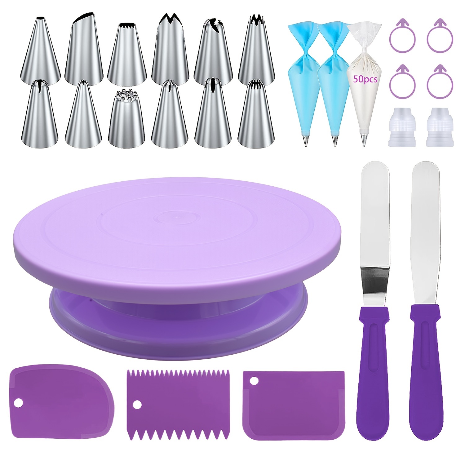 

76pcs Decoration Tool Kit, , Piping , Stainless Steel Piping Nozzles And Couplers, And Accessories, Suitable For And Beginners, Diy Supplies, Tool