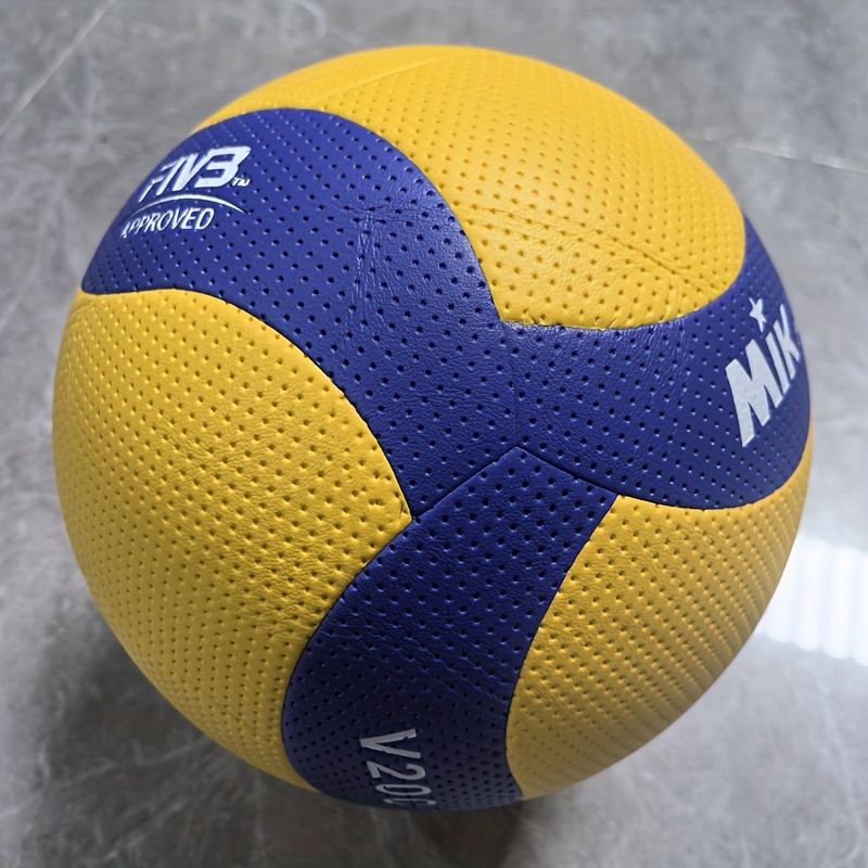 1pc size 5 volleyball durable pu material blue 200w texture indoor competition training volleyball vibrant design durable pu volleyball volleyball training equipment details 4