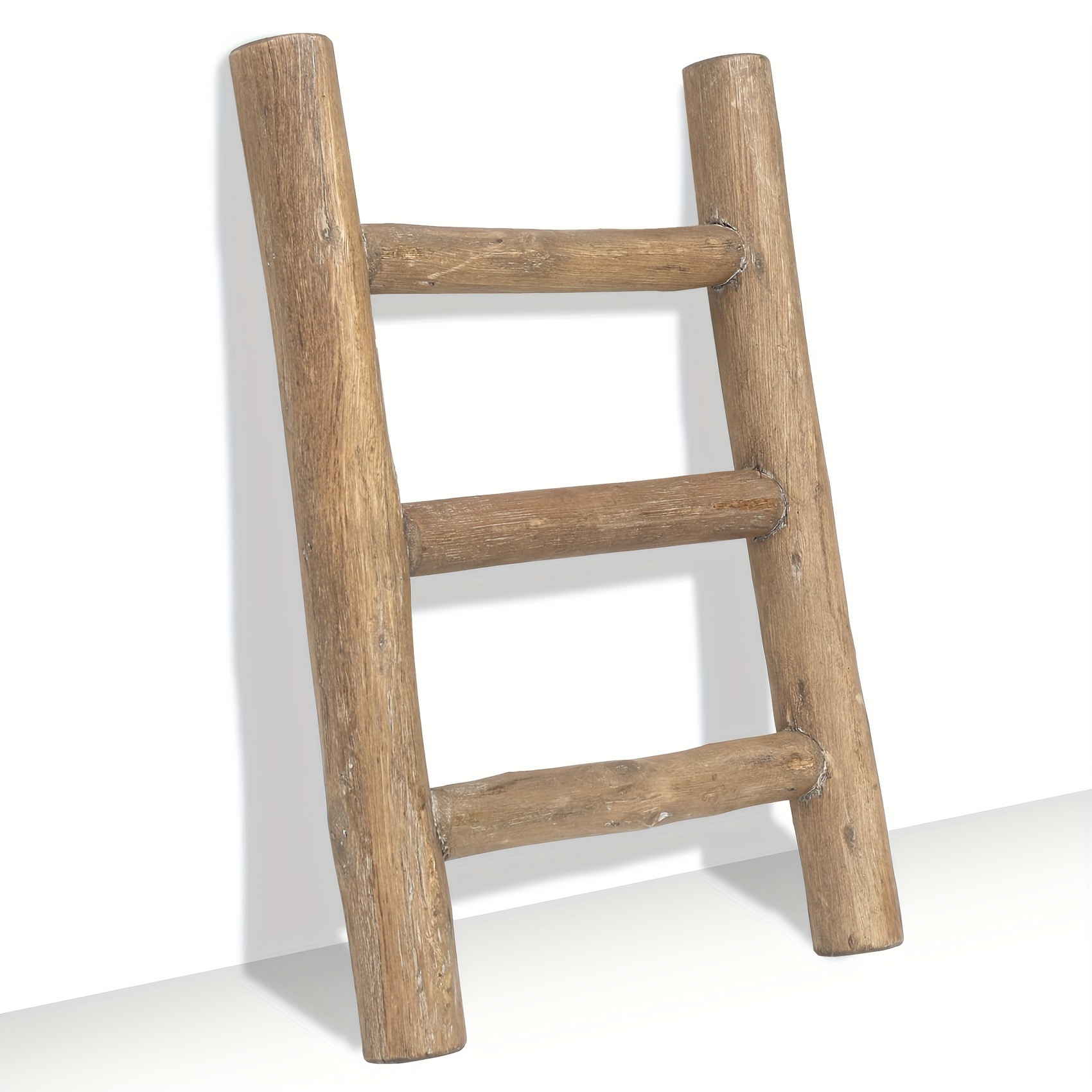 

Rustic Farmhouse Mini Wooden Ladder - Tea Towel Holder & Display Rack For Kitchen And Bathroom Decor, Brown, Towel Racks