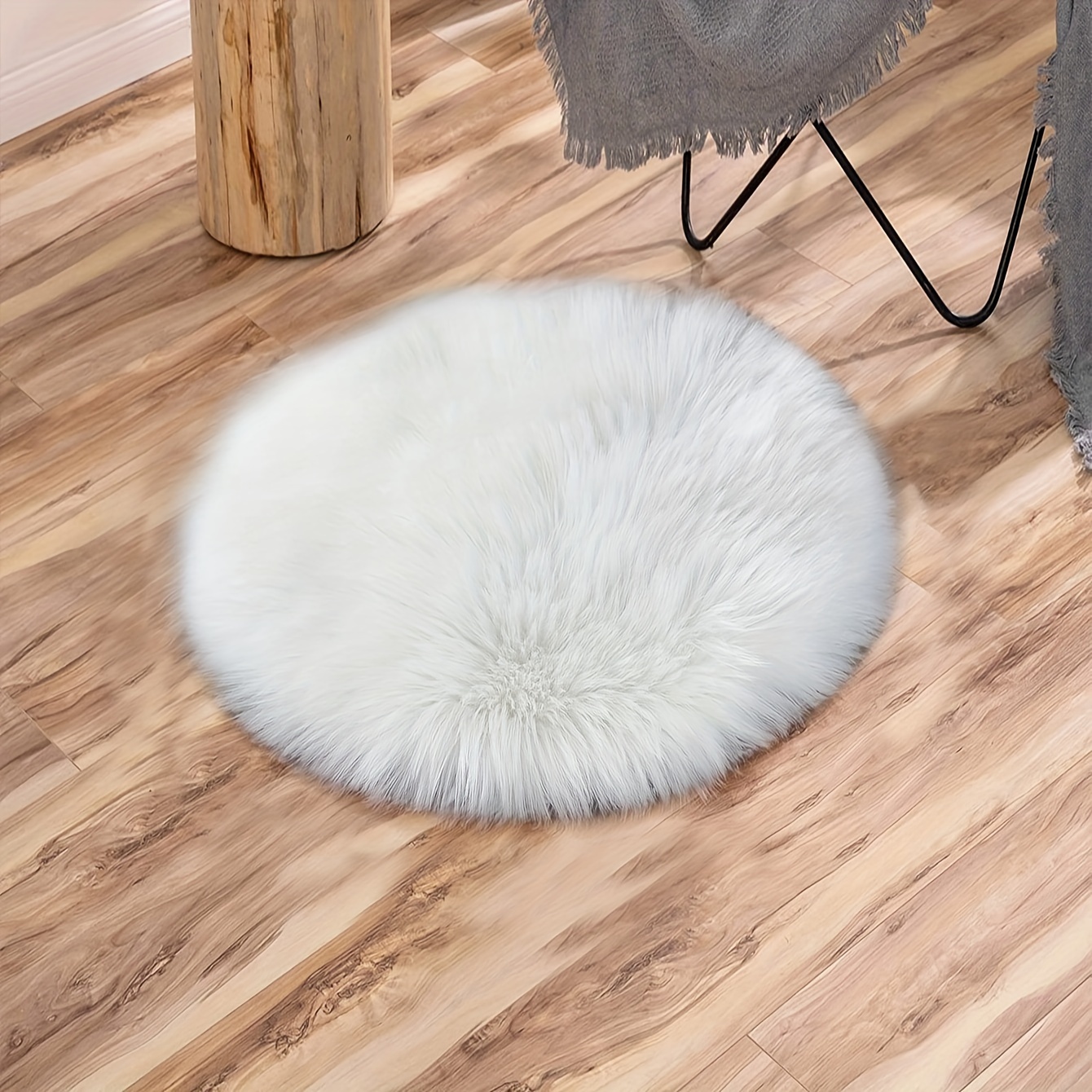 1pc 30*30cm, 5cm Thick, 65cm Heavy Small Round Bedroom Sofa Chair Cushion, Home Decor Rug Mat