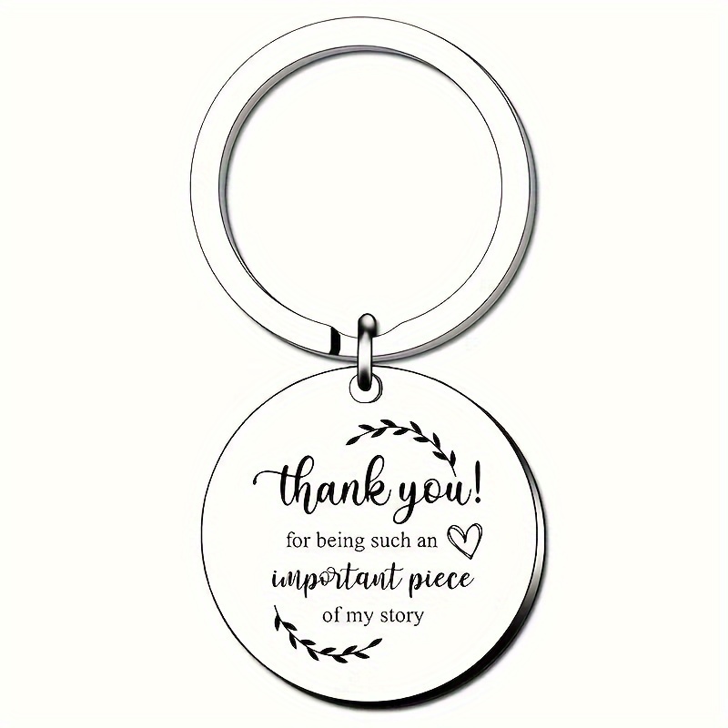 1pc Thank You For Being Such An Important Piece Of Stainless Keychain, Christmas Gift For Son Daungter Sister Best Friend Coworker Lovers