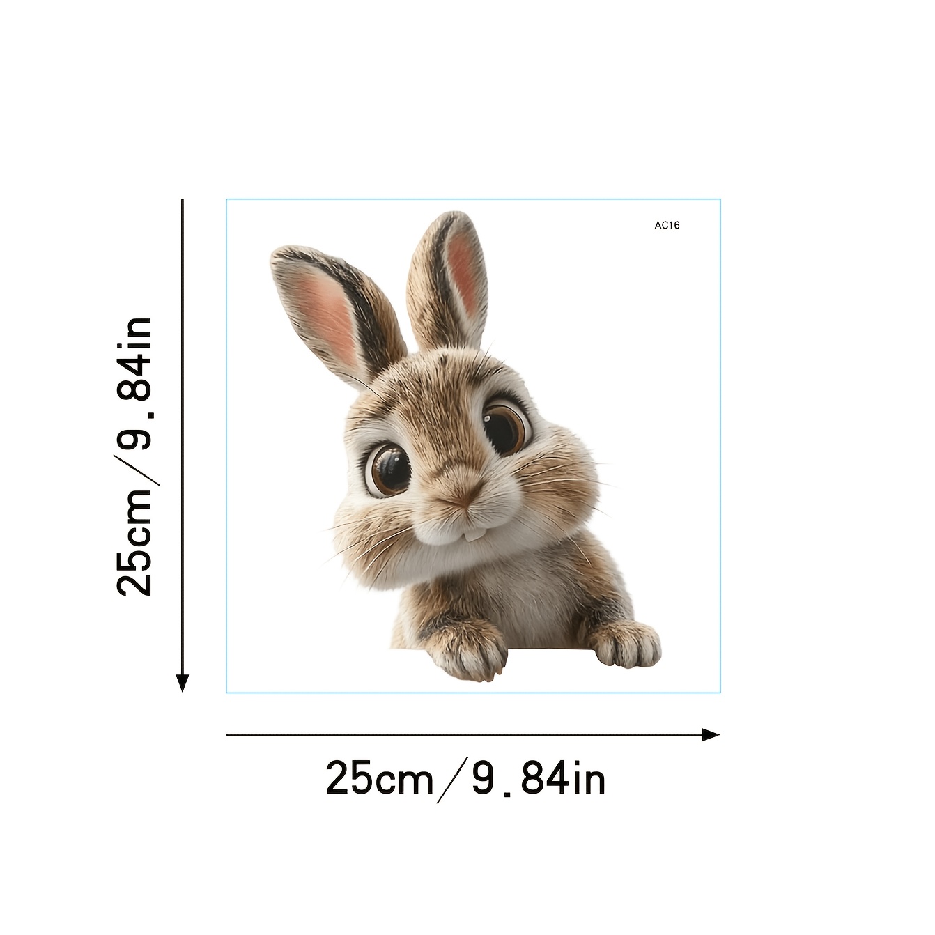 Image of 1pc - Single-sided Stained Glass Sticker – Simulation Rabbit Pattern, Self-adhesive Removable Pvc Sticker For Windows Decoration Glass Home Decor
