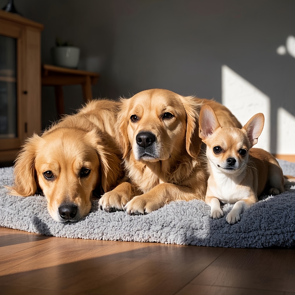 Extra Large Plush Dog Bed Sofa | Ultra Soft, 8-Panel, Extra Large Plush Dog Bed Sofa | Ultra Soft, Thick Polyester Pet Cushion with Non-Slip Bottom | Comfortable Rectangular Sofa Bed for Small to Large Dogs and Cats