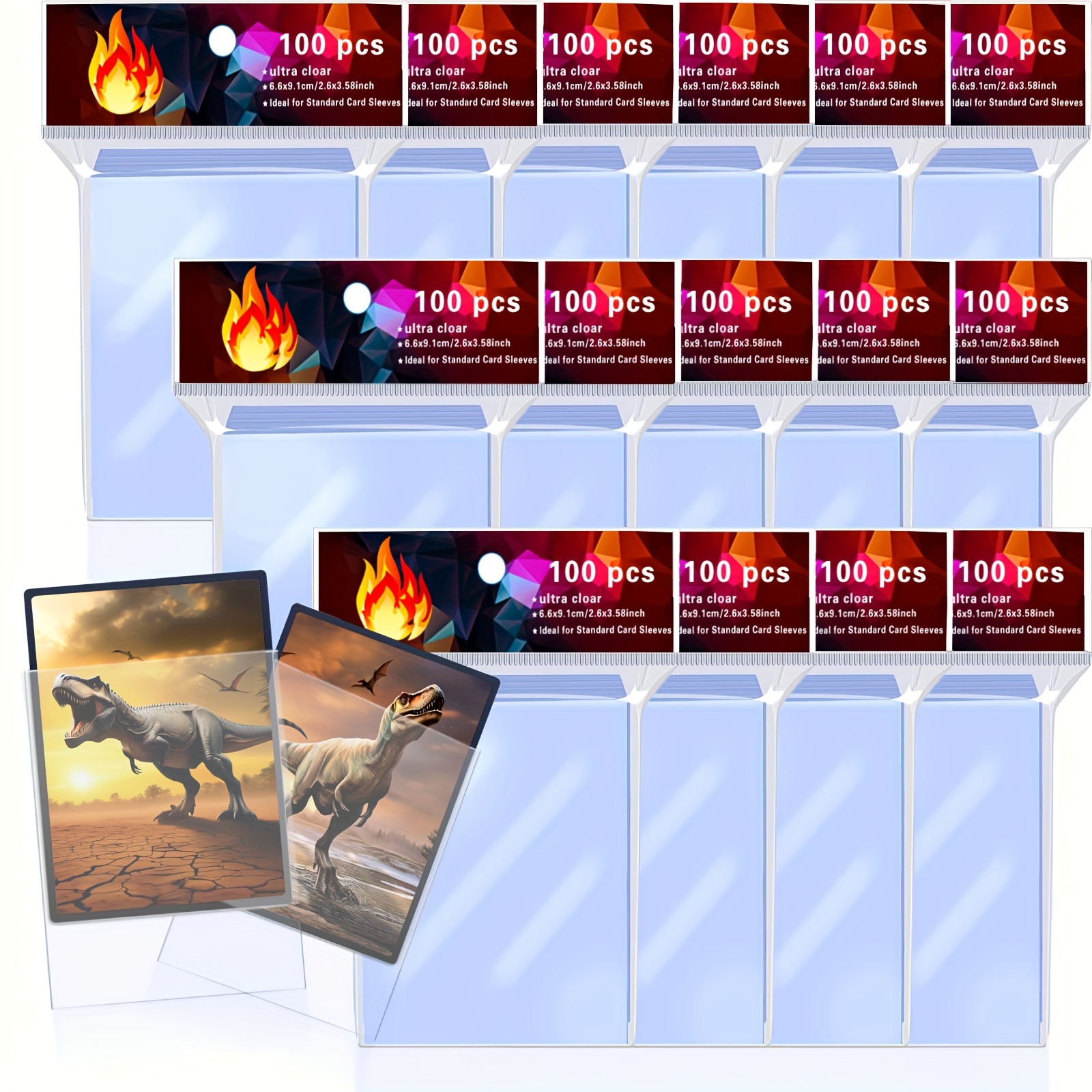 1500ps clear pp card sleeves 2   66x91mm for standard trading cards penny baseball mtg football sports cards 0