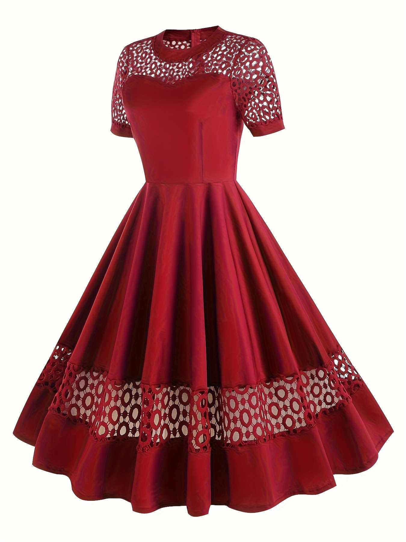 sachin and babi light blue dress vintage 50s cocktail dress women short sleeves lace trim