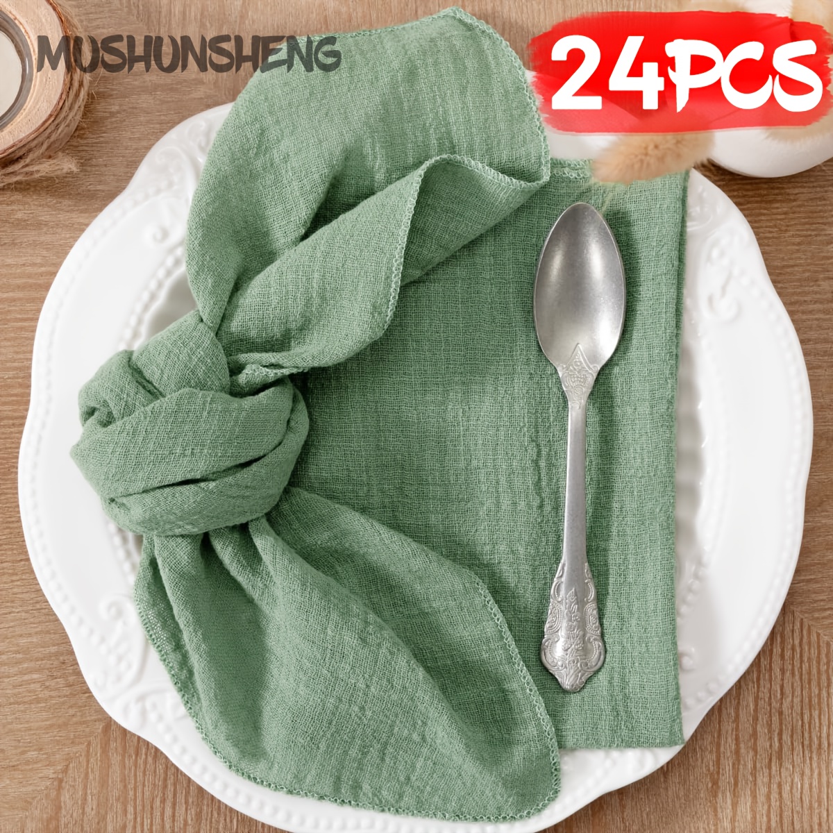 6/12/24pcs Napkins, Bohemian Style Napkins, Suitable For Ceremonies, Weddings, Birthday Parties, Graduation Events, And Festive Table Decorations