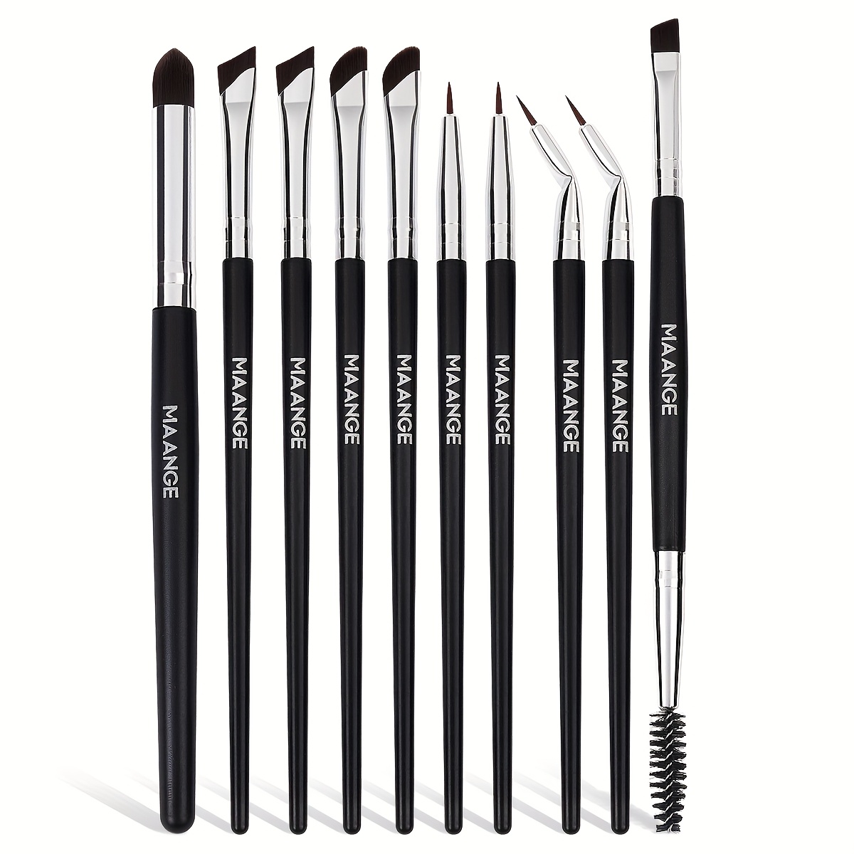Image of Maange 10pcs Eye Makeup Brush Set Eyeshadow Brush Eyebrow Brush Eyeliner Brush Eye Makeup Tools Beginners Suitable For Women's Gift