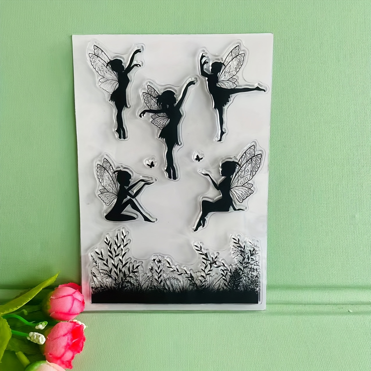 fairy grass stamp for scrapbooking crafts decorate photo album embossing cards making clear stamps and rubber embossing tools 0