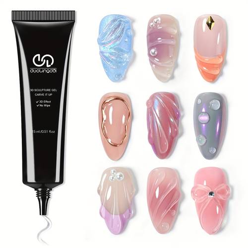3d gel nail gel suitable for nail design autumn and winter diy nail art for painting molding sculpting and halloween decoration sculpture nail creative painting diy gel nails
