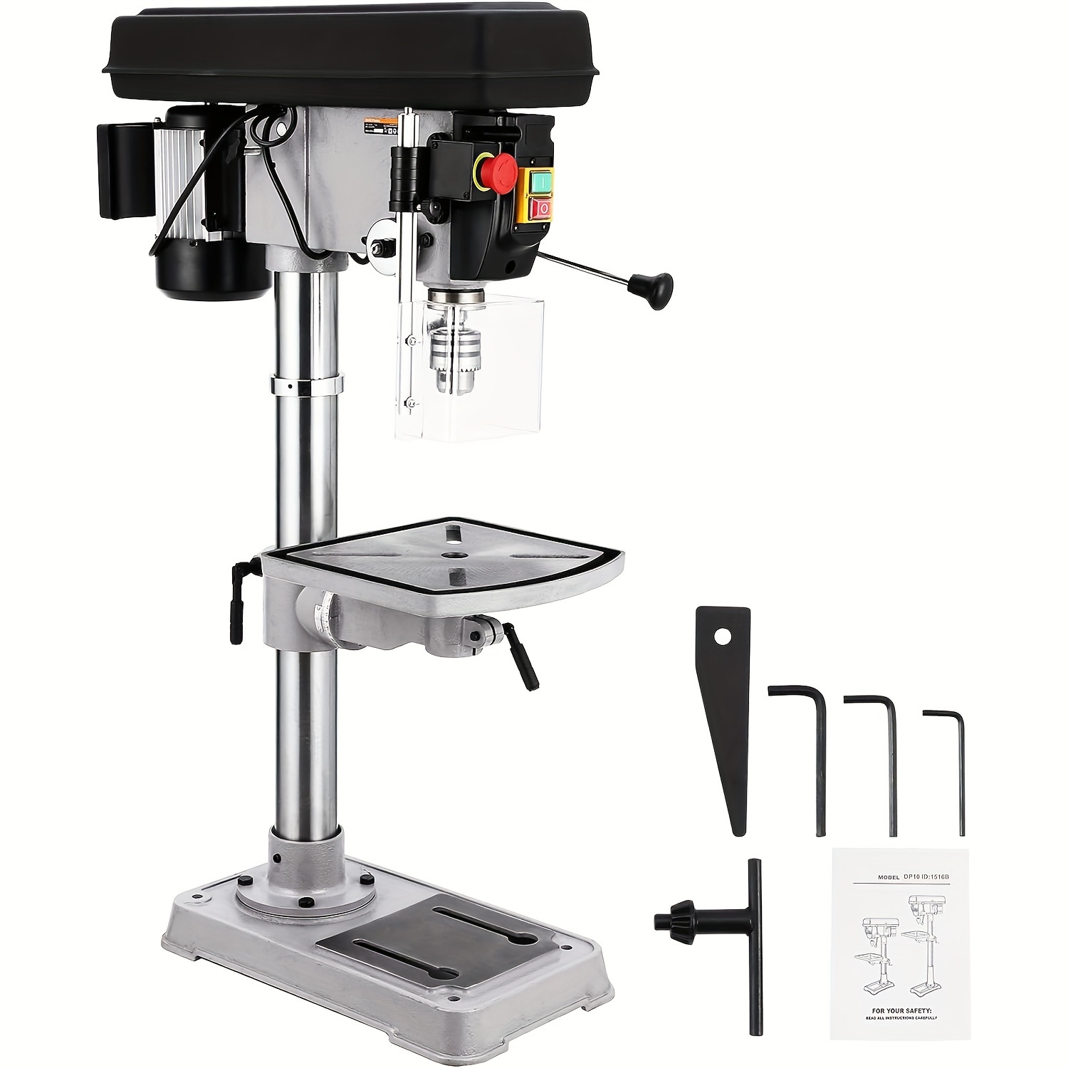 

Lingstar 13 In Benchtop Drill Press, 0-45°tilting Worktable, Tabletop For Wood Metal