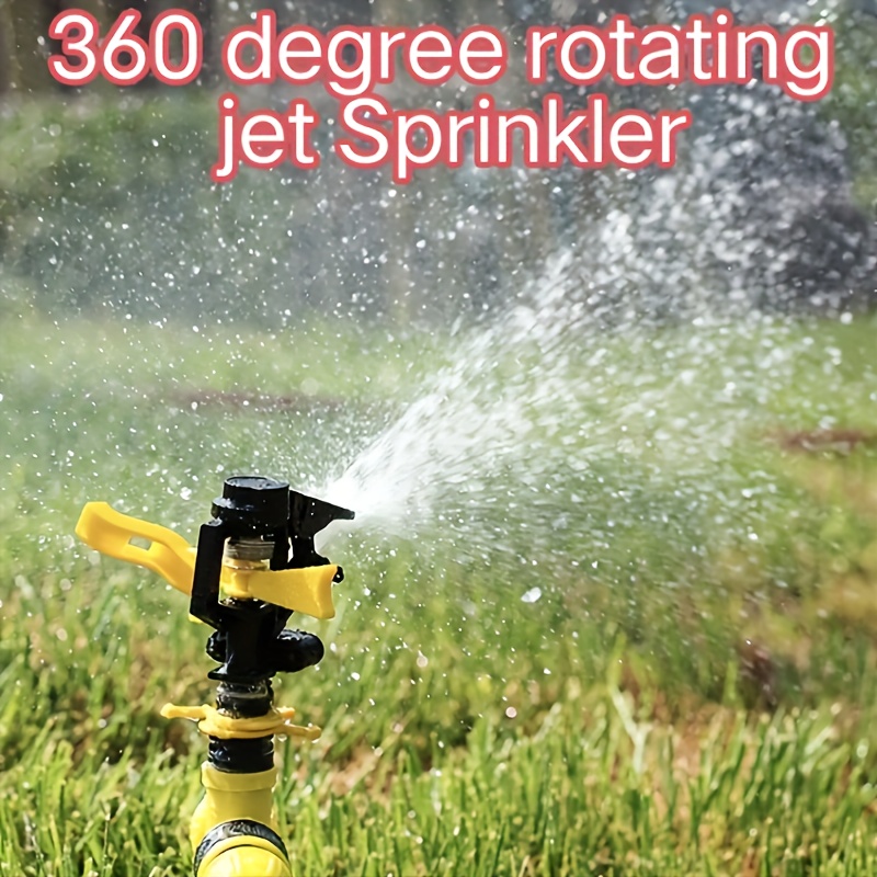 Lawn Sprinkler, Mobile Automatic 360 Degree Rotary Spray Head Garden  Sprinklers Irrigation Watering for Garden Greenhouse (Single Nozzle)