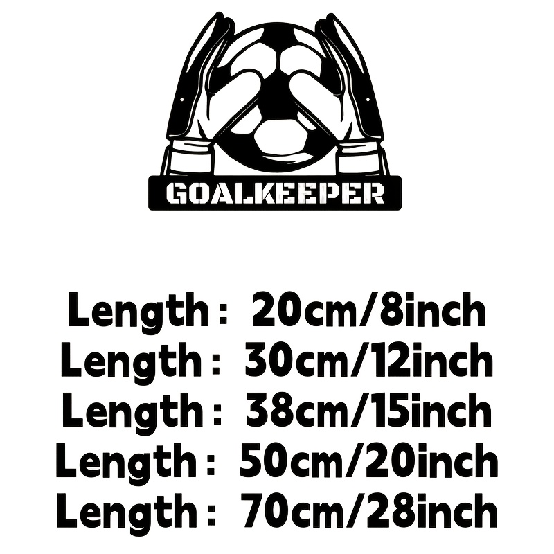 E-shop Personalisierte Metall Fußball-Torwart-Wanddekoration; Individuell gestaltbar mit dem Namen oder Design Ihres Lieblingsfußballspielers;