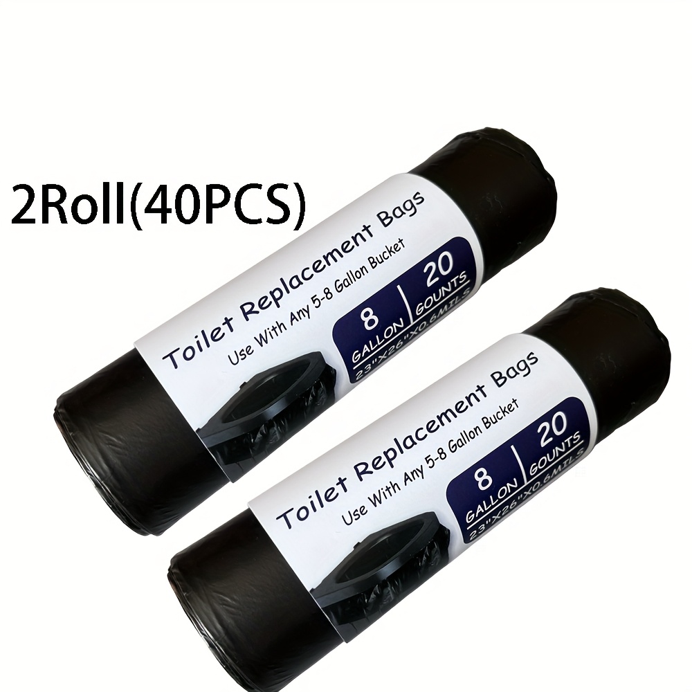 Image of 1roll/2rolls Trash Bags, Camping Toilet Bags, Portable Toilet Bags, 8 Gallon Capacity, For Portable Toilets, Camping Toilet Additions