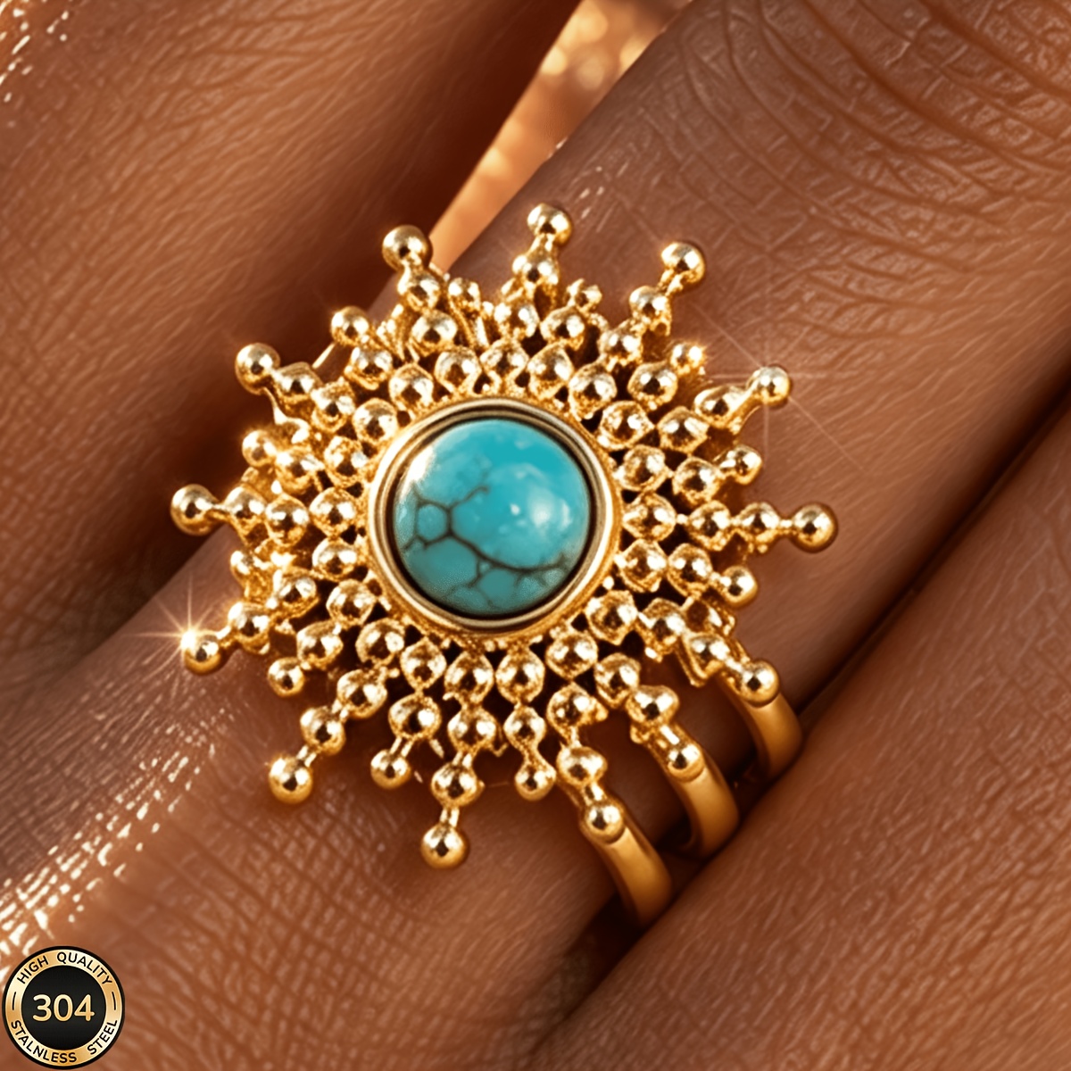 18K Gold Plated Open Ring, Classic Versatile Design