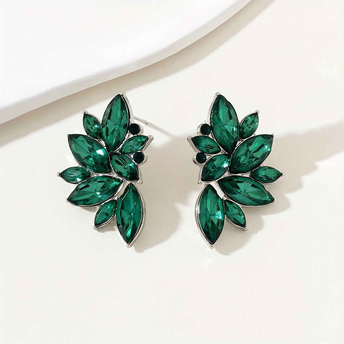 Image of Elegant & Sexy Women's Rhinestone Stud Earrings - Multiple Colors, Design For Casual Attire
