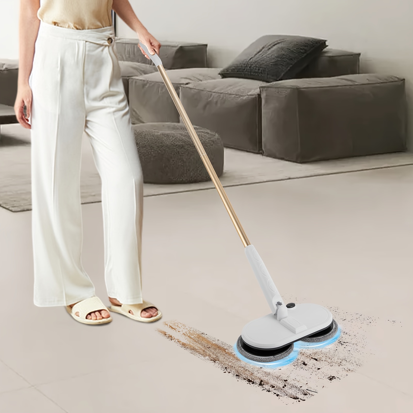 

Cordless Mop Electric Mops For Floor Cleaning Electric Spin Mop For Hardwood Floor Cleaner Machine Power Mop With 4 Pads Easy To Store And Carry