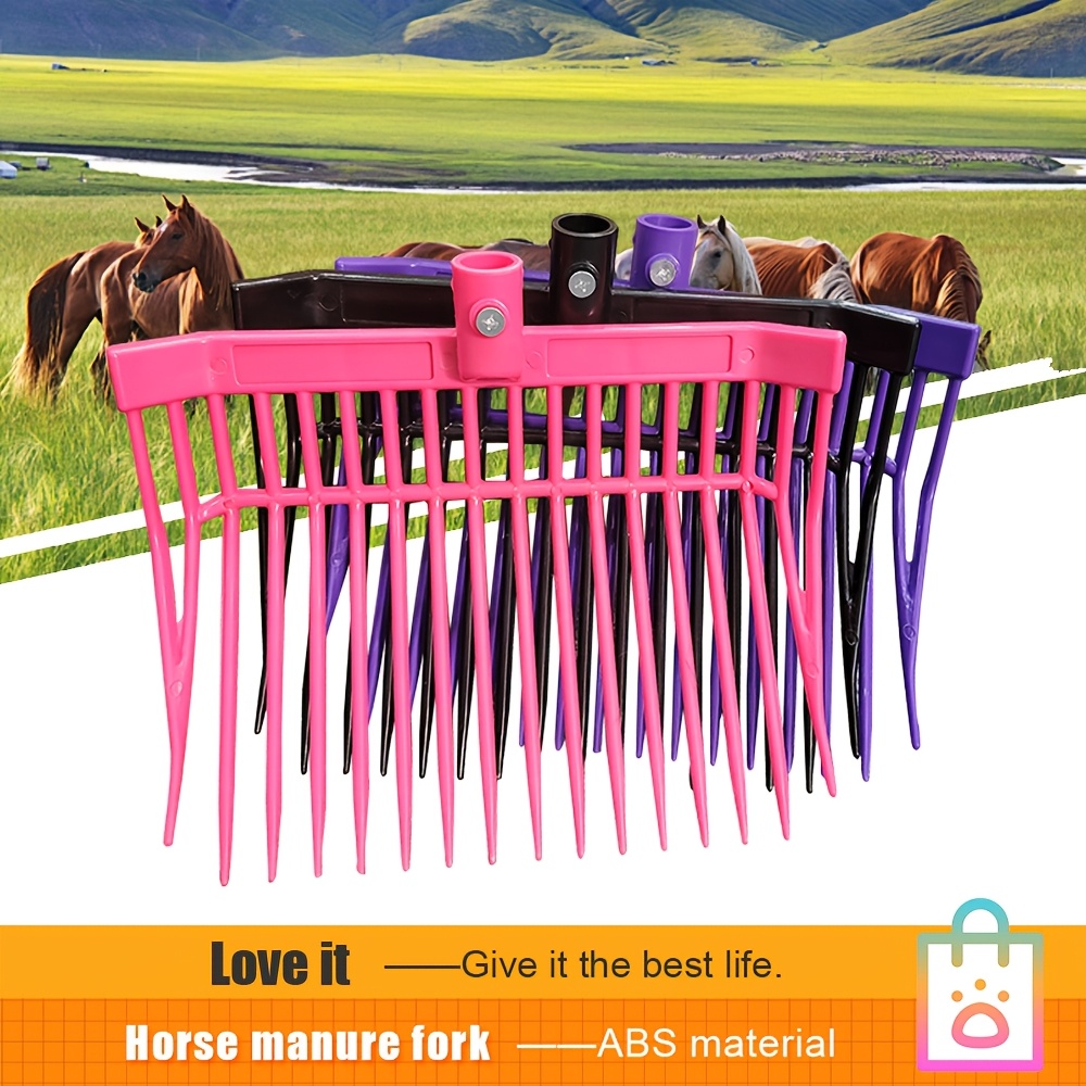 

1pc Abs Horse Manure Fork Shovel - Large Plastic Cleaning Tool For Horse Grass And Manure Removal